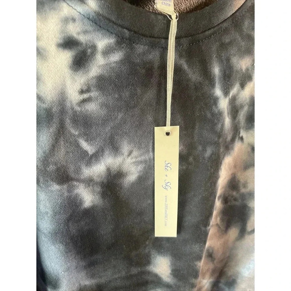 She + Sky Crew Neck Tie-Dye Athleisure Women's Sweatshirt NEW - Picture 7 of 8